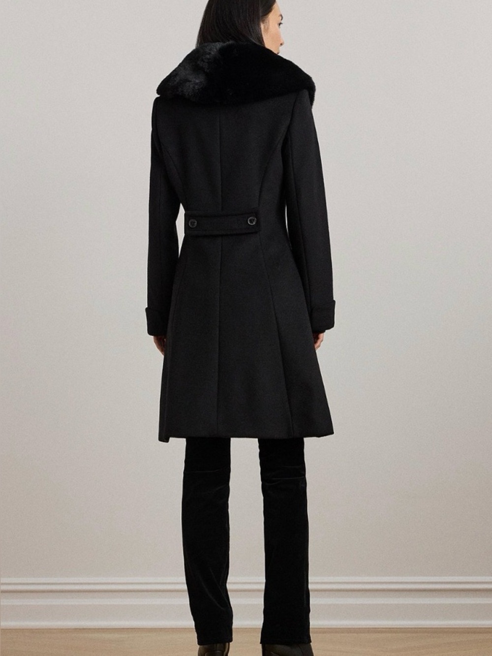 NWOT Ralph Lauren Faux Fur Collar Coat - Size 6 - Picture 5 of 5